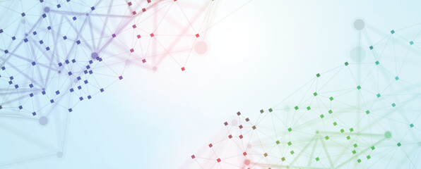 Neural network and artificial intelligence abstract background