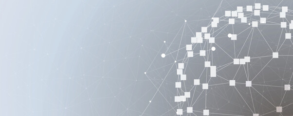 Neural network and artificial intelligence abstract background