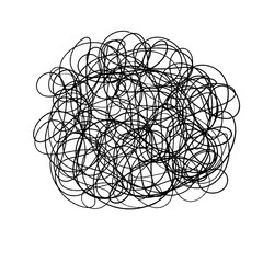 Obraz premium Overthinking Scribble Illustration