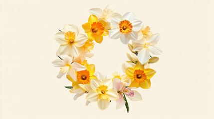 Wedding greeting card of flowers and floral bouquet with bride and groom names template. Vector Save the Date design wreath of blooming daffodils, orchid petals and flourish lily flower blossoms