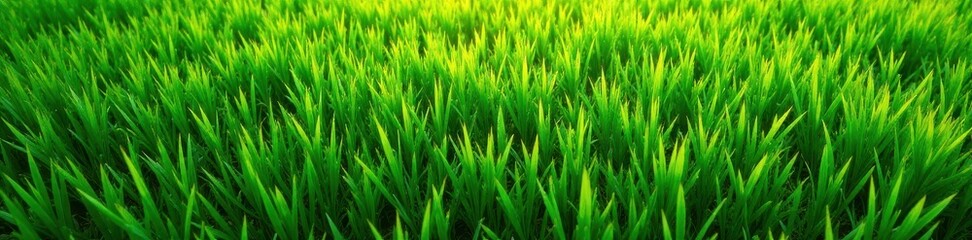 Obraz premium Lush green lawn viewed from above, showing texture and blades , photography, texture, vivid