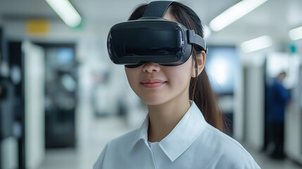Virtual reality experience in a technology lab setting