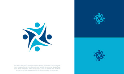 Obraz premium Human Resources Consulting Company, Global Community Logo