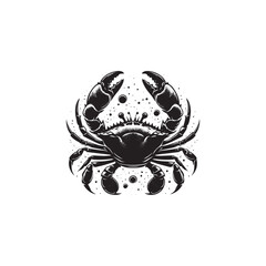 Crab silhouett icon vector symbol design illustration