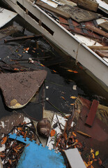 Trash and Debris in Bradenton Florida after Hurricane Milton