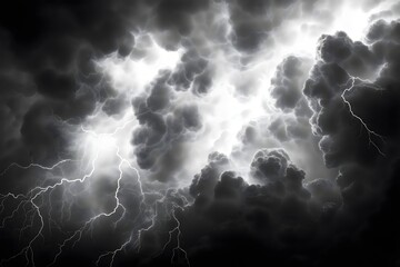 Intense lightning storm over dark clouds nature image atmospheric dramatic weather phenomenon