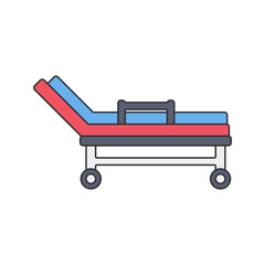 Hospital Bed. A hospital bed for patients or blood donors.