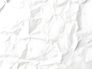 Obraz premium white crumpled and creased glued wrinkled paper poster texture background