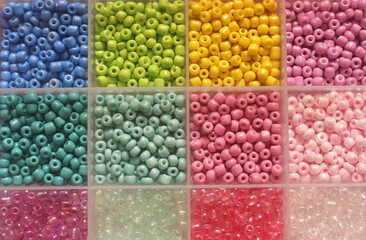 Box of Colorful 4mm Seed Beads For Jewelry Making