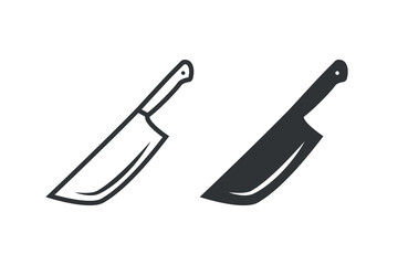Knife icon on white background. Vector art image illustration, isolated on white background.