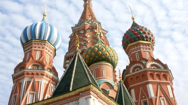 Moscow Red Square, view of St. Basil's Cathedral