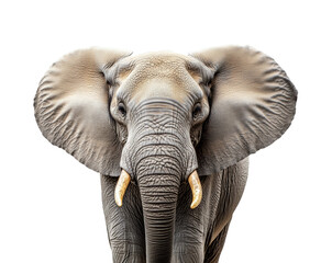 Elephant portrait animal wildlife isolated on transparent background, png