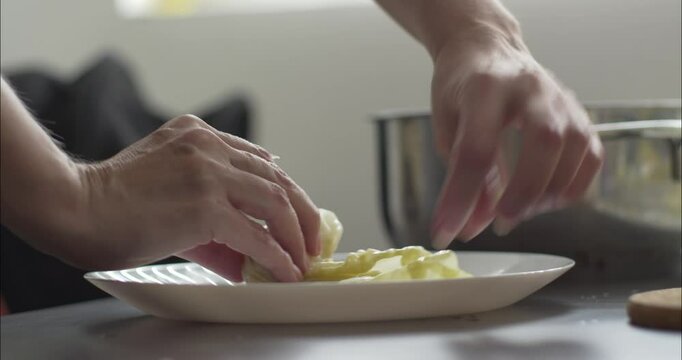 Manual making of Serbian dish sarma 4K video