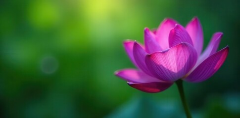 Fototapeta premium Deep purple petals, intense focus, tranquil green backdrop, close-up, nature photography, image