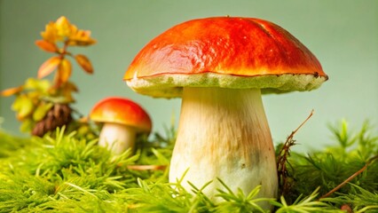 mushrooms in the grass