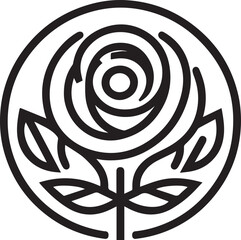 minimalist rose logo