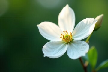 Obraz premium Delicate white blossom, petals softly unfurled , delicate, peace, graphic