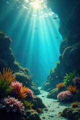 Obraz premium Dense aquatic vegetation creates a tranquil underwater scene , nature photography, planted aquarium, nature