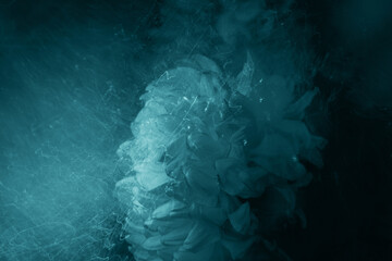 Deep Teal Noise and Static Abstract Background for Modern Designs