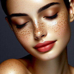 Woman colse-up beauty face