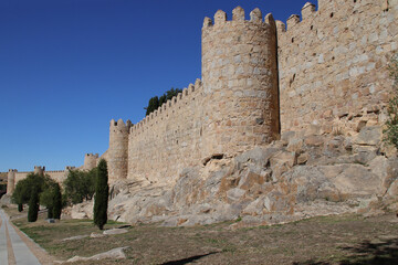 Naklejka premium ramparts in avila in spain 