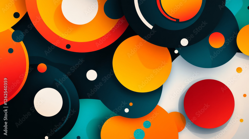 Poster abstract colorful circle background for futuristic design. vector version also available in gallery