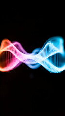 Abstract light painting wave, vibrant colors, dark background, energy concept, suitable for tech or design