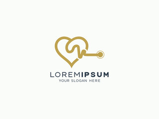 Obraz premium Love and care logo design vector template