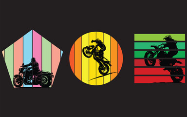 sunset motorcycle rider silhouette