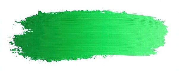 Green brush stroke on textured white lined background , fresh, elegant, visual