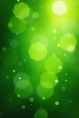 Obraz premium Green hexagonal bokeh, blurred, vibrant Eco-friendly, energy, fresh , glow, background