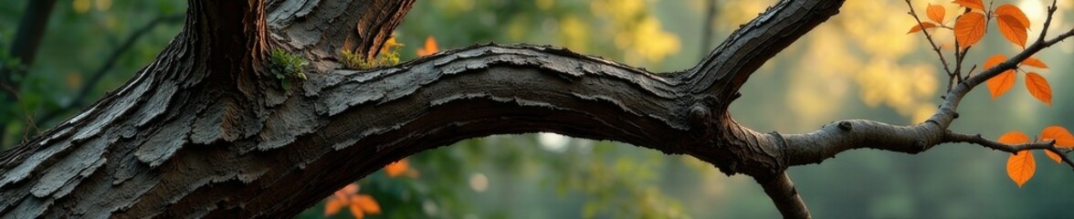 Fototapeta premium Intricate bark detail, gnarled branches, isolated , detail, graphic