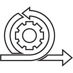 Iteration, agile, flow icon