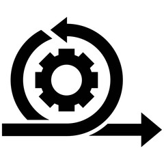 Iteration, agile, flow icon