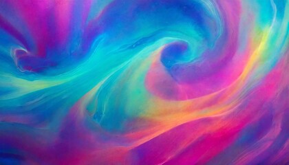 Obraz premium A vibrant and dynamic abstract background with swirling gradients of magenta, cyan, and electric blue