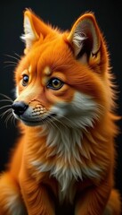 Obraz premium Intricate, plush orange fur; deep, rich texture , background, backdrop