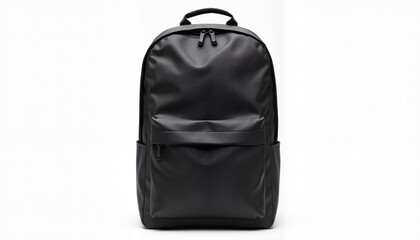Naklejka premium Black backpack on a white background