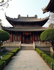 Naklejka premium Traditional Chinese Temple Architecture
