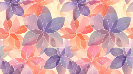 A vibrant floral pattern featuring overlapping petals in soft pastel colors.