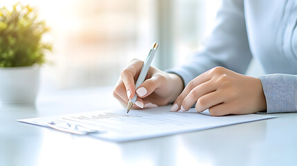 woman filling form online, web form to register, questionnaire