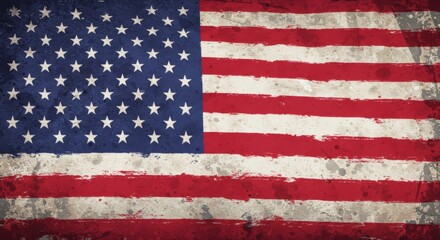 Fototapeta premium United States Flag Grunge Design