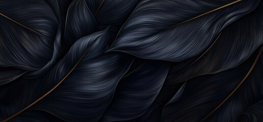Fototapeta premium Velvet-like background complements the elegant structure of the leaves.