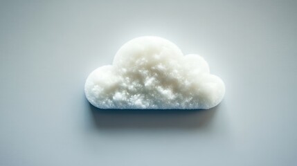 Delicate Cloud Shape - A Minimalist Abstract Piece