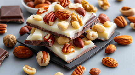  nature-inspired white chocolate bark with nuts
