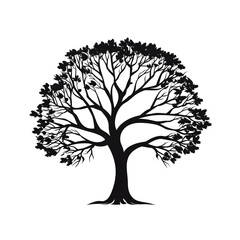 Obraz premium clip art tree silhouette