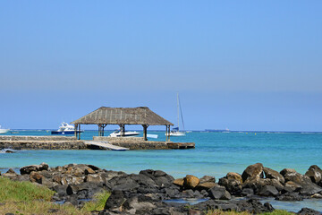 Africa, picturesque area of La Pointe Aux Canonniers in Mauritius