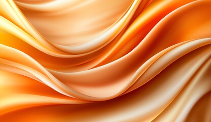 Fototapeta premium An elegant and smooth fabric texture featuring vibrant orange hues that flow gracefully. Perfect for backgrounds, textile designs, or artistic projects.