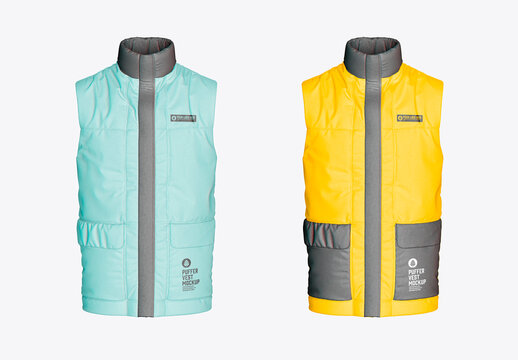 Puffer Vest Mockup