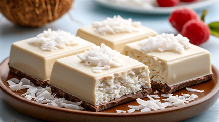  nature-inspired white chocolate bars with coconut