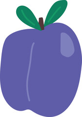 Vector Illustration of a Plum Stylized on white Background